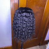 curly bob headband wig 14"